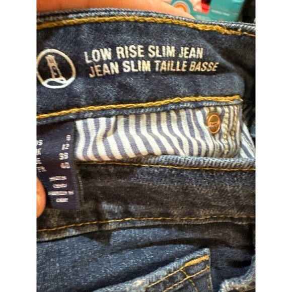 Land's End low rise slim jeans womens size 8 classic preppy everyday basic - Picture 4 of 6